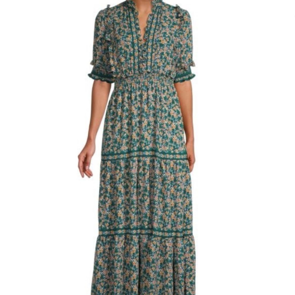 Max Studio Flutter Sleeve Midi Dress